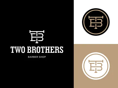 30 Days of Logos | 20 - Two Brothers barber barber logo barber shop barbers barbershop brand identity branding challenge design flat graphic design illustrator logo logo design minimal monogram vector