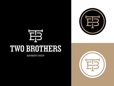 30 Days of Logos | 20 - Two Brothers barber barber logo barber shop barbers barbershop brand identity branding challenge design flat graphic design illustrator logo logo design minimal monogram vector