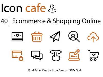 Ecommerce & Shopping Online Icons ecommerce icon line online outline perfect pixels shopping