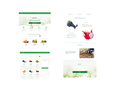 Veggie branding clean colors design minimal ui urban ux vector web