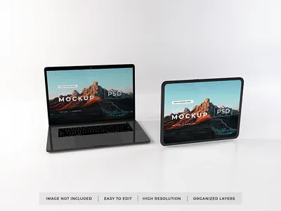 Download MacBook & iPad Mockup Vol 11 3d apple computer device electronic gadget ipad ipad pro laptop macbook mobile mockup screen tablet technology template