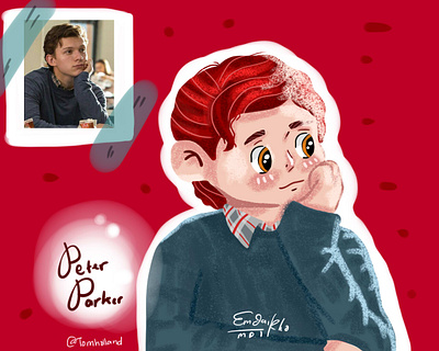Peter Parker artwork cartoon digital drawing digital illustration digitalart dribble illustration