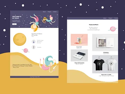 Personal Website design flat ui ux web