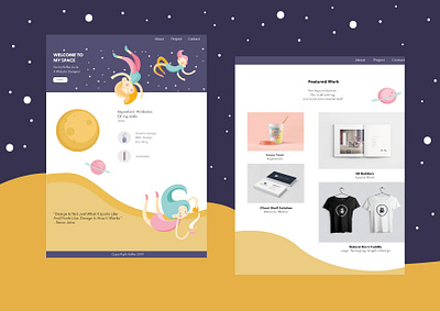 Personal Website design flat ui ux web