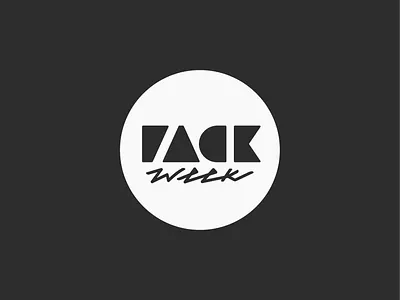 Packweek logo | Monochrome clothing brand black and white brand identity branding clean clothing fashion fashion branding geometric lettering logo logotype minimal monochrome typogaphy wordmark