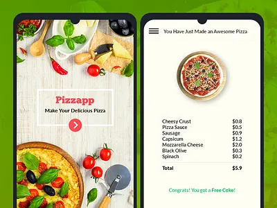 Pizzapp | Online Pizza Ordering App Concept custom pizza order pizza pizza android pizza app pizza app interaction pizza app ui pizza app ux pizza ios pizza order pizza order ui pizza ordering app