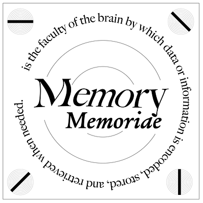 Memory | Memoriae design graphic graphic design infomation information design memory typo typography vector