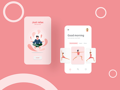 Meditation App chill meditation relax ui design