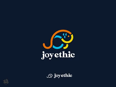 Joy custom design fish joy logo mark typography