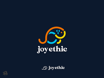 Joy custom design fish joy logo mark typography