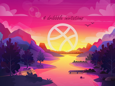 Dribbble invitations invite giveaway invitations