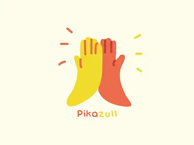 pikazull branding design flat logo