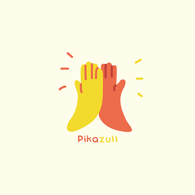 pikazull branding design flat logo