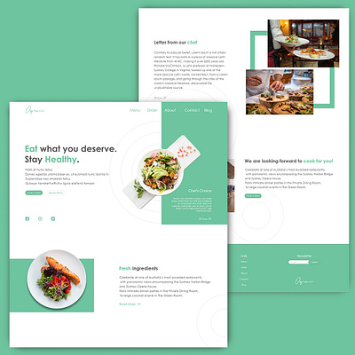 Organic Restaurant Homepage design restaurant restaurant website ui web webdesign website website design