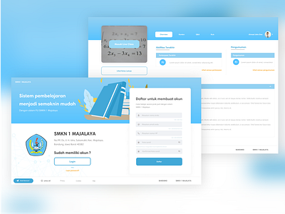 Learning Management System for Highschool app branding design flat illustration minimal ui ux web website