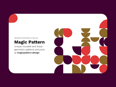 Exploring hero image with Magic Pattern adobe xd adobexd adobexduikit free freebie geometric patterns madewithadobexd madewithxd magicpattern pattern patterns patternui round patterns