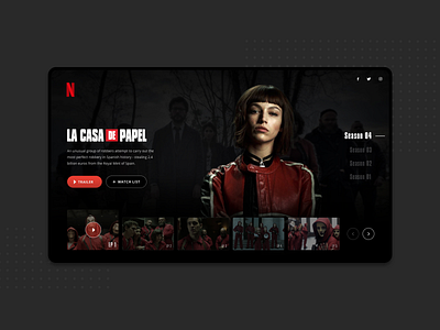 Money Heist - Home entertainment minimal money heist money heist website netflix netflix ui new tv series videoapp videoappui web web series web ui