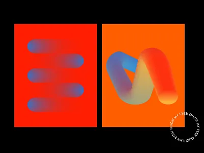 Ouch! My Eyes! digital art illustration poster