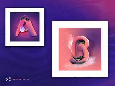 Typo Challenge A-B abc alphabet dailyuichallenge decorative digitalart digitalcollage font design graphicdesign letters poster art surreal typochallenge typography typography poster