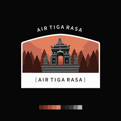 Air Tiga Rasa,Kudus,Indonesia adobeillustrator art branding castle design flat icon illustration illustrator vector