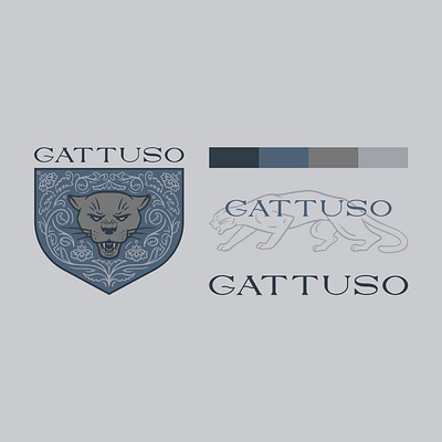 Gattuso brand identity branding hand lettered hand lettering illustration logo logo design panther