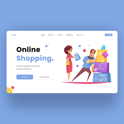 "Bella" Online Shopping Website UI behance design download dribble free fresh icon inspiration photoshop ui ux web website xd design