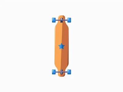 Long Board adobe illustrator daily design digital art illustration long board minimal vector