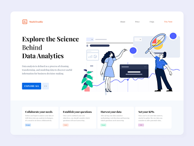 MultiTraffic-Product illustration landingpage userinterface webapps webdesign