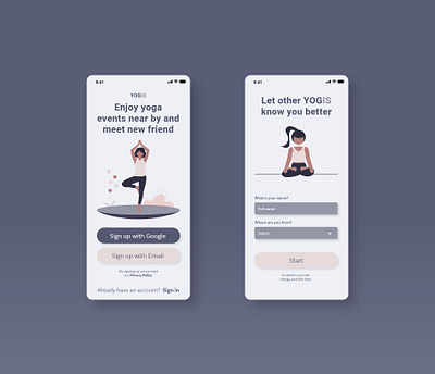 YOGIS adobe adobexd app ui uidesign xd