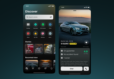 Car classified app app car classified clean concept ios mobile product