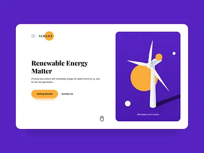 Renewable Energy Web Design 3d animation 3d art 3d modeling illustration nature ui ui ux design ui design uiux website websites
