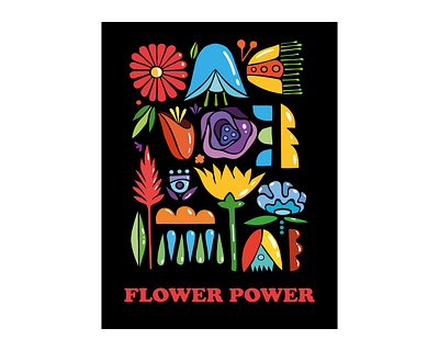 Floral poster adobe illustrator cooper black design floral flowers flowers illustration fresh colors illustration ornament poster print summer vector