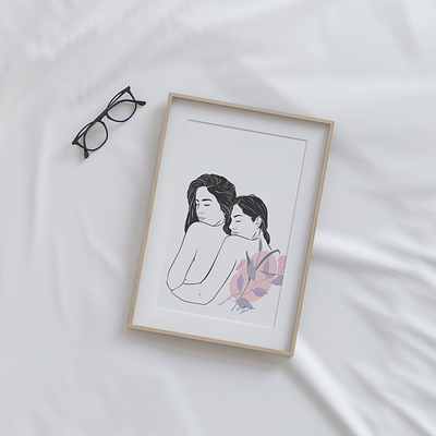 Commissioned illustration boobs digitalart feminine feminist illustration minimal women in illustration