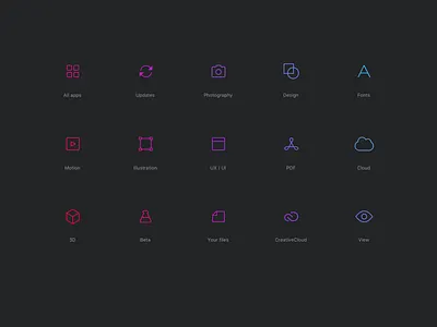 Adobe CC iconset adobe adobe cc icons iconset ui