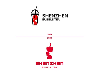 Shenzhen Bubble Tea - Revisited brand identity branding design drink logo logo design red redesign tea