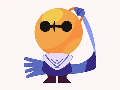 Kling art bell blue character character design characterdesign clean design flat illustration illustrator minimal red vector