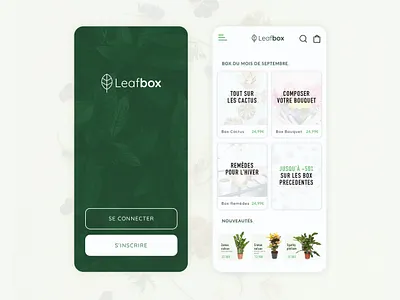 Leafbox app app app design application delivery design flowers green iphone plants shop ui uidesign uiux