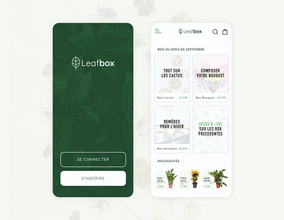 Leafbox app app app design application delivery design flowers green iphone plants shop ui uidesign uiux