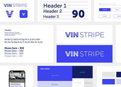 Branding Colors VINstripe Part 2 app design app designer colors graphic design logo typography ui uiux website