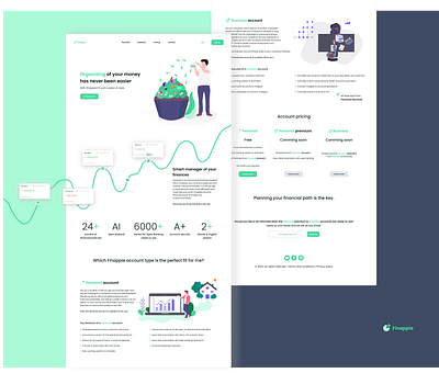 Finappie landingpage redesign account balance figma finance financial advisor financial forecast forecast landingpage ui ui design ux