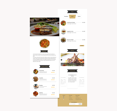 Restaurant Landing Page food landing page restaurant website design