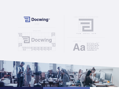 Docwing brand brand identity brand identity design branding creative logo design flat icon logo logo design minimal visual design visual identity