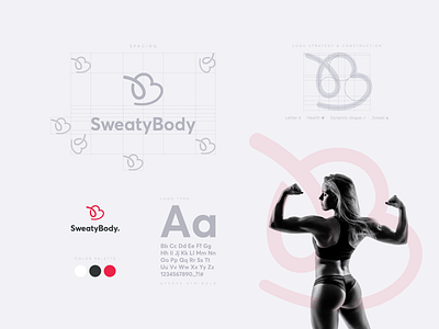 SweatyBody brand brand identity brand identity design branding creative logo design flat illustration logo