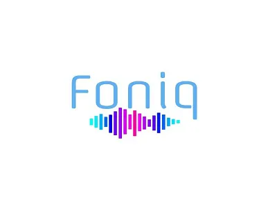 Foniq Music Logo blue logo music music logo music player logo pink purple teal