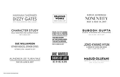 Exhibition Lockups design exhibition exhibitions flat illustrator museum museum of art portfolio scad typography vector