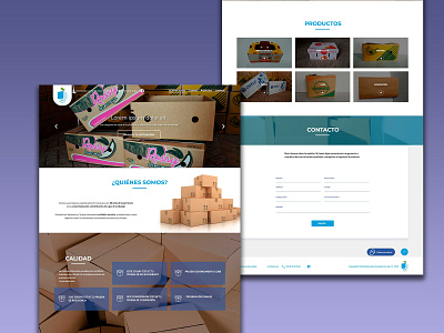 Landing page - Distribuidora de cajas design ui web