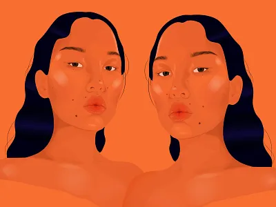 Portrait of Tsunaina digital art illustration portrait portrait art vector