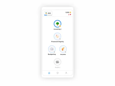Zogo Homepage v2 duolingo education educational finance financial app learning rewards ui ux zogo