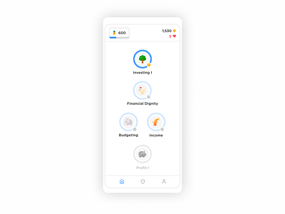 Zogo Homepage v2 duolingo education educational finance financial app learning rewards ui ux zogo