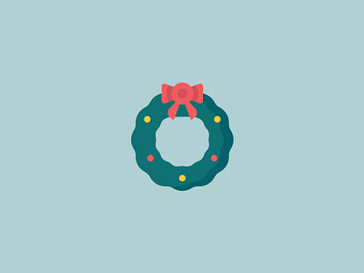 Christmas wreath Icon christmas design flat flat design icon icon a day icons illustration logo vector wreath